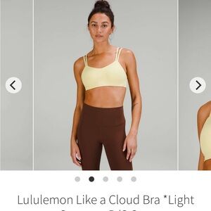 Lululemon Like a Cloud Bra *Light Support, B/C Cup
Finch Yellow